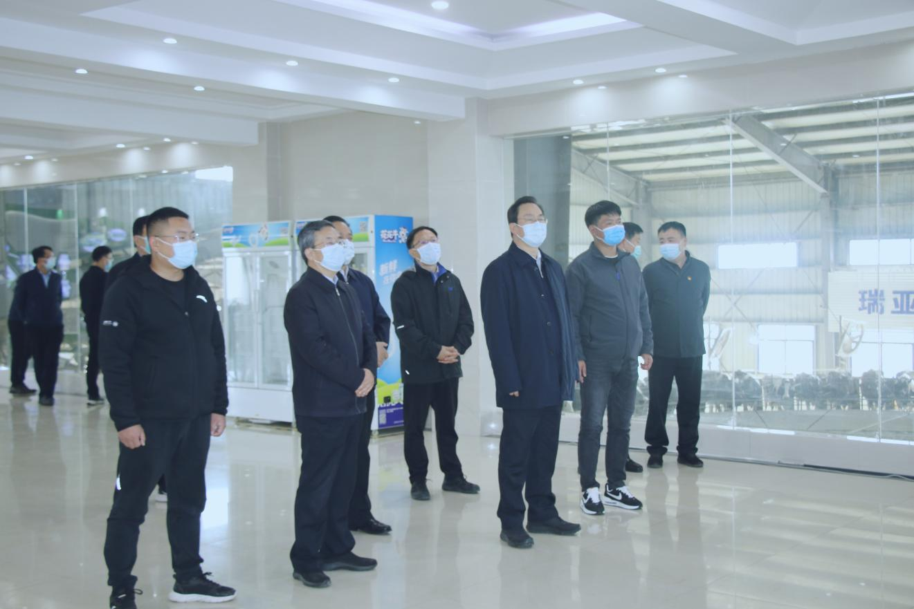 河南省人大常委会党组书记、、、副主任孔昌生莅临森林舞会官网鲁山瑞亚牧场参观调研